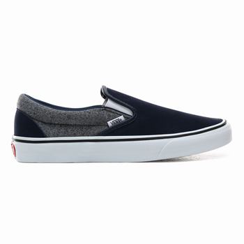 Damske Slip On Tenisky Vans Suede Classic Modre VA60XERFM